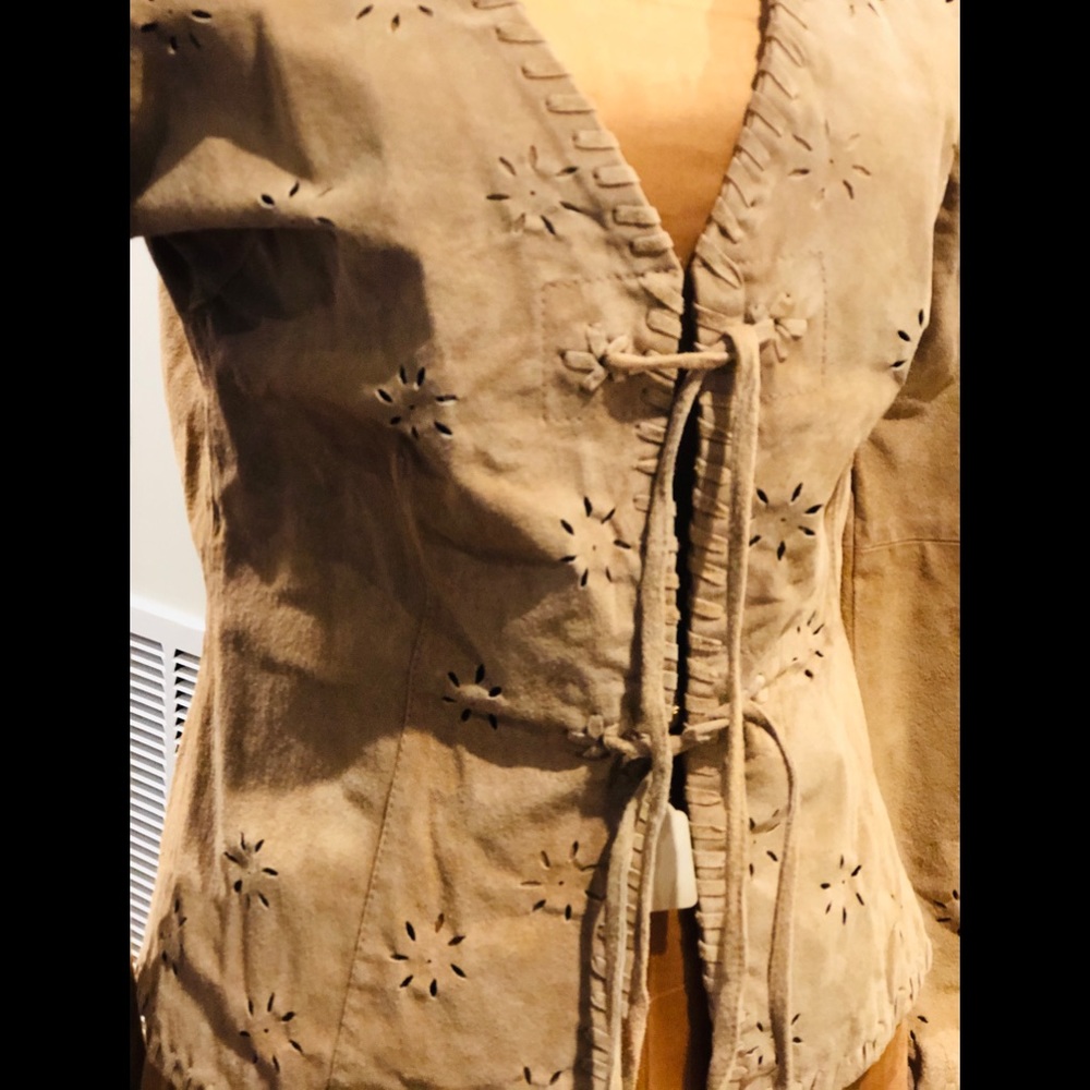 Misdemeanor Y2K Soft Suede Leather Jacket Sz M